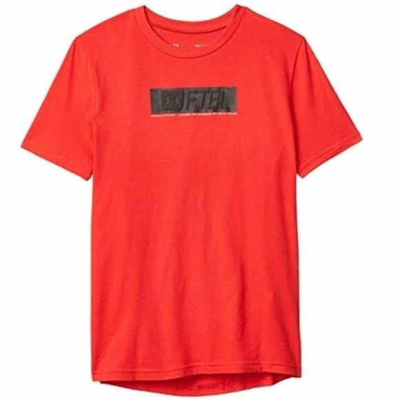 NWT Under Armour Kids Football Branded Stacked Tee - Picture 2 of 5